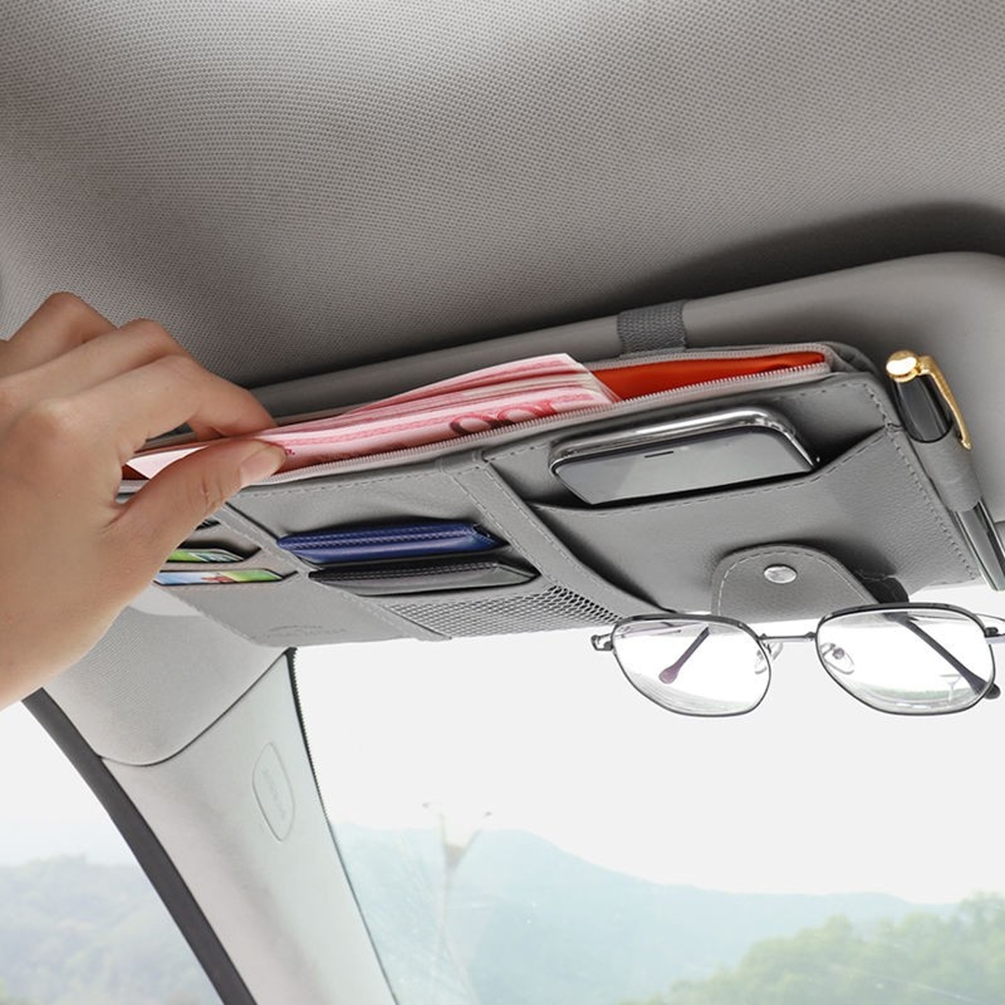 Car Accessories Hanging - Organizer samochodowy na osłonę przeciwsłoneczną, do