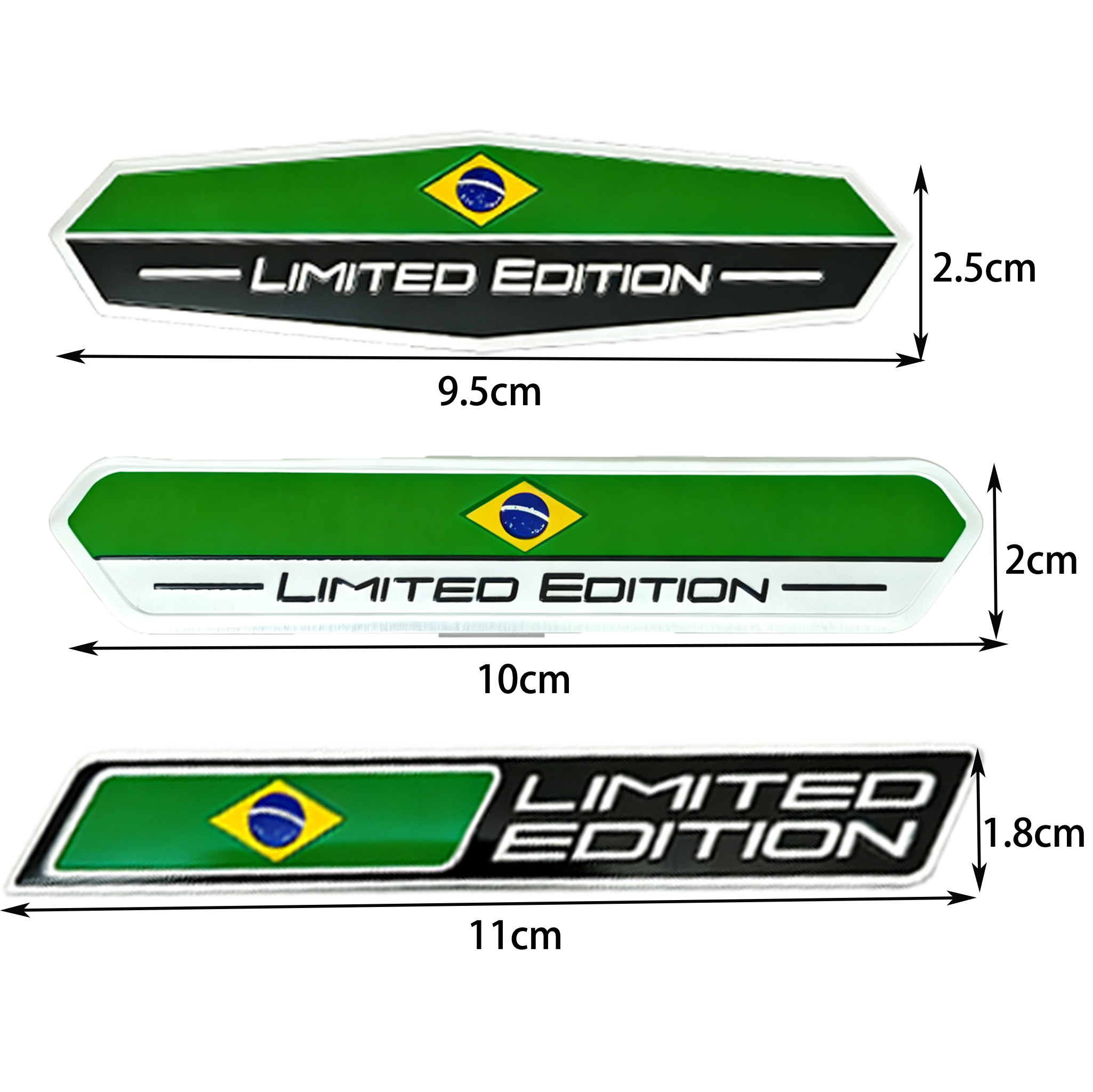 Car Accessories Bahrain - Naklejki samochodowe z flagą Brazylii, aluminiowe