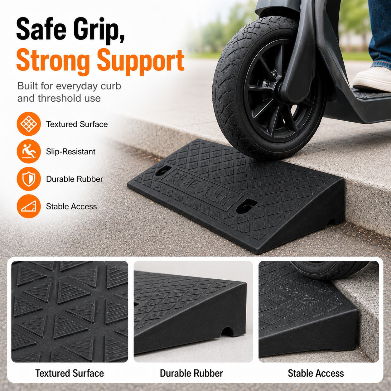 Car Accessories For Elderly - Przenośna rampa krawężnikowa 3-10 cm, wytrzymała