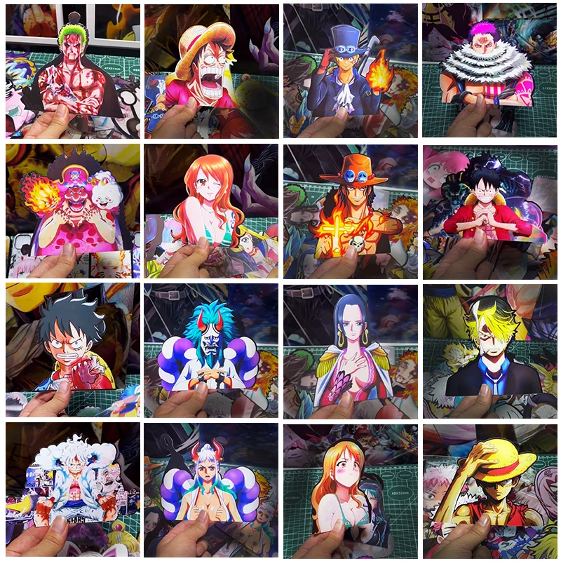 Car Accessories Japanese - ONE PIECE Naklejki na soczewki 3D