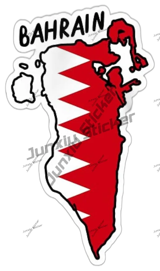 Car Accessories Bahrain - Bahrajin z flagą Naklejka winylowa Pokrywa
