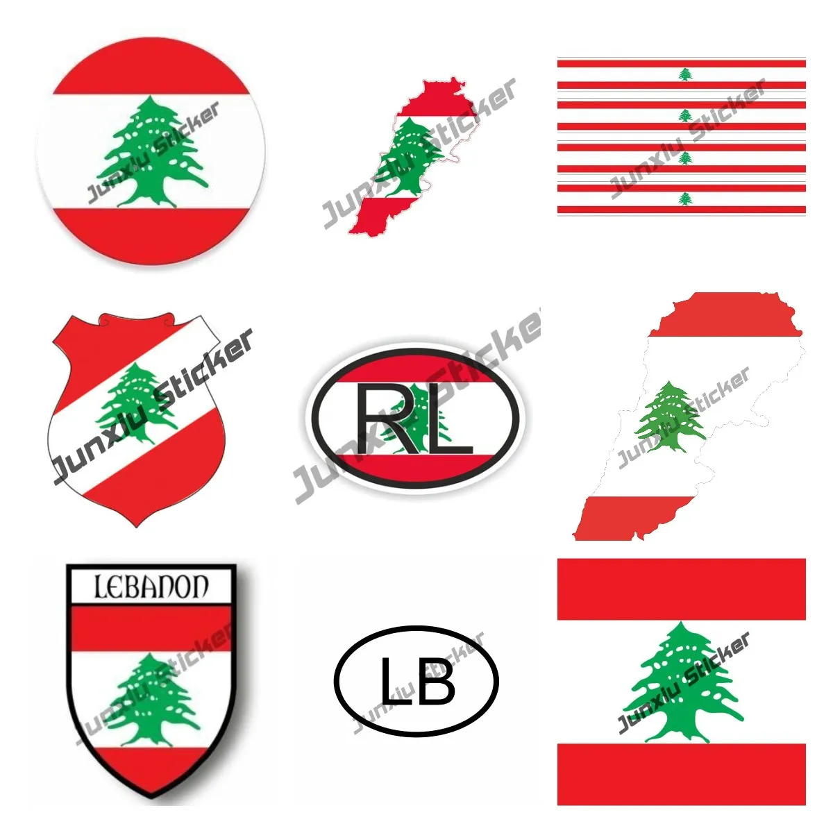 Car Accessories Lebanon - Liban Naklejka Akcesoria samochodowe Mapa z