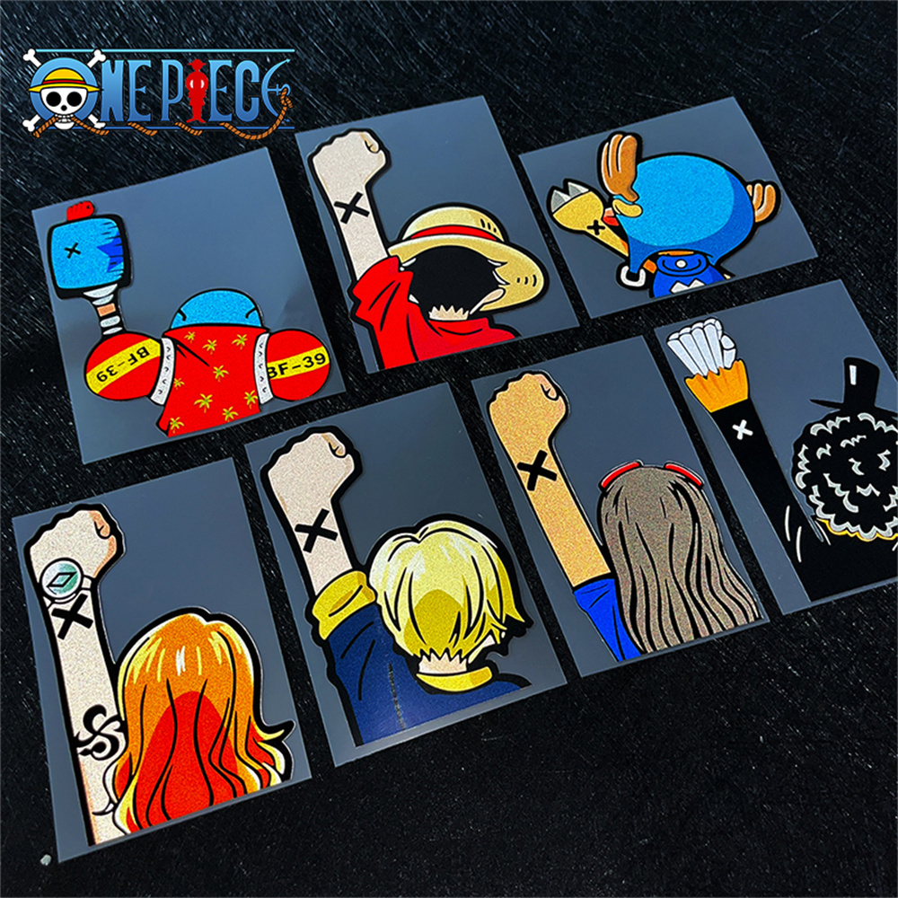 Car Accessories Japanese - Naklejki samochodowe One Piece 12cm kreatywne