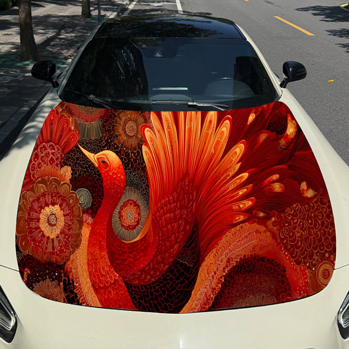 Car Accessories Phoenix - Naklejka na maskę samochodu z motywem