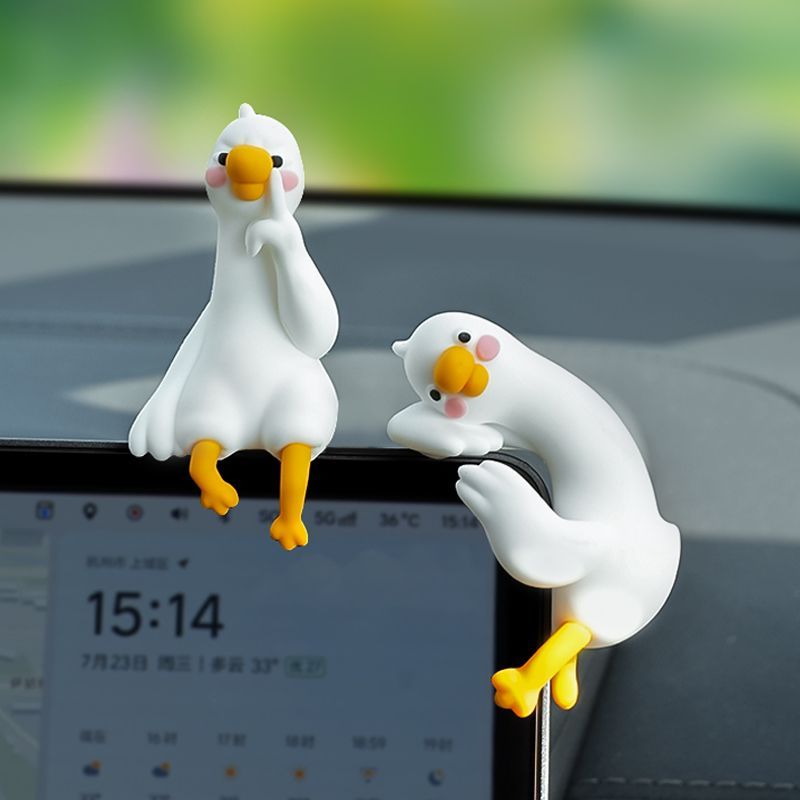 Urocza kreskówkowa biała kaczk – Car Accessories Hanging recenzja i cena