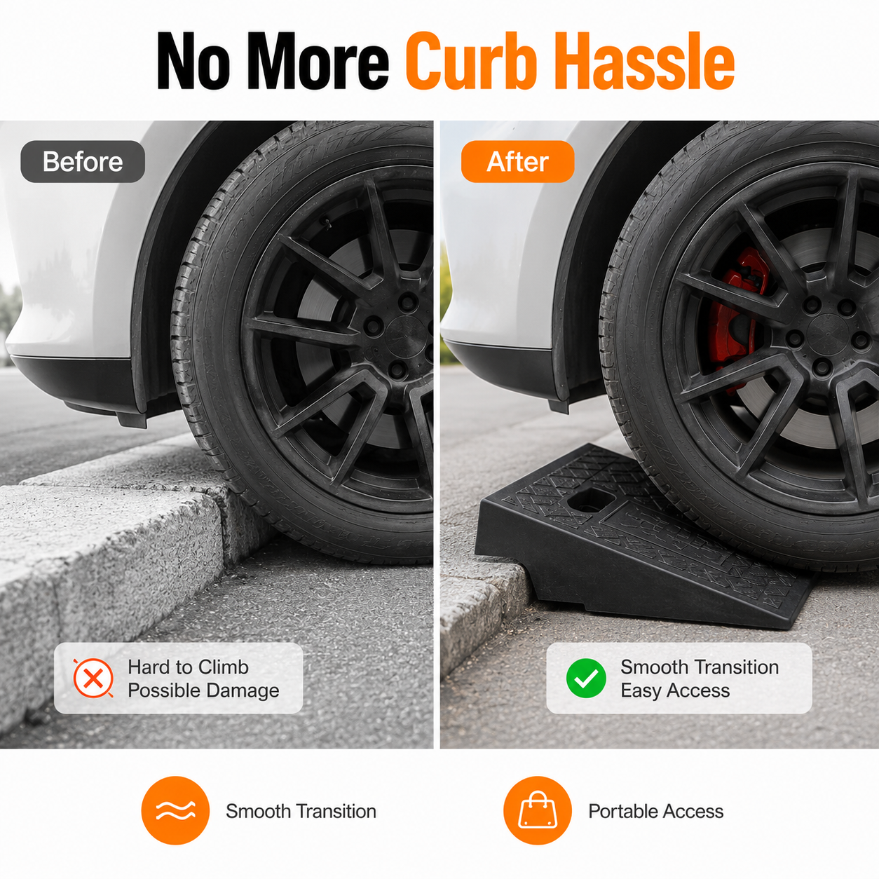 Przenośna rampa krawężnikowa 3 – Car Accessories For Elderly recenzja i cena